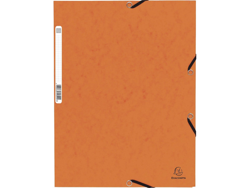 EXACOMPTA Chemise à élastique, A4, carton, orange