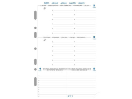 EXACOMPTA Recharge pour organiseur 'Exatime 21', 2026