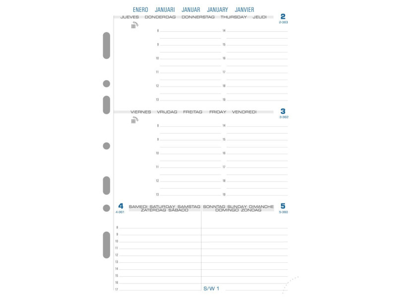 EXACOMPTA Recharge pour organiseur 'Exatime 21', 2026