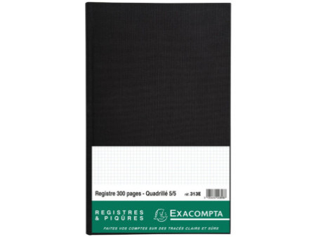 EXACOMPTA Registre Quadrillé 5x5, 360 x 225 mm vertical