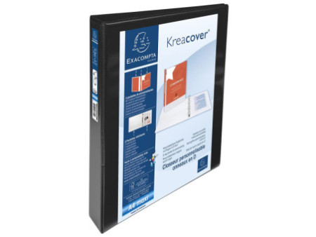 EXACOMPTA Classeur personnalisable Kreakover, A4 Maxi, noir