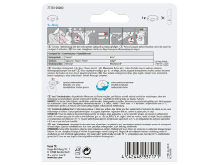 tesa Powerstrips Crochet fixation plafond, 0,5 kg