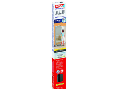 tesa Moustiquaire ALU COMFORT portes, 1,00 m x 2,20 m, gris