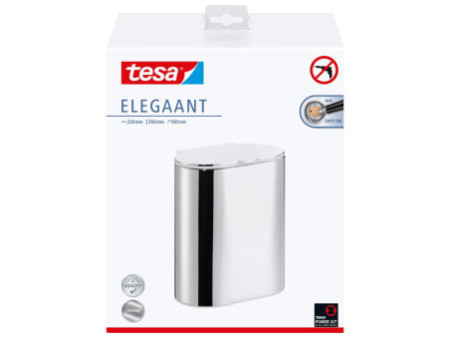 tesa Poubelle cosmétique Elegaant, chromé, acier inoxydable