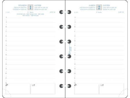 EXACOMPTA Recharge pour organiseur 'Exatime 14', 2026
