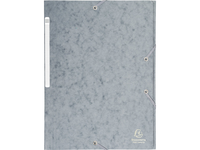 EXACOMPTA Chemise à élastiques Maxi Capacity, A4, gris