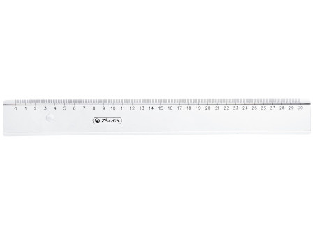 herlitz Règle plate, longueur: 300 mm, transparente