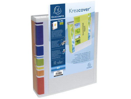 EXACOMPTA Classeur à levier Prem'Touch Kreacover, A4, blanc