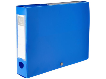 EXACOMPTA Boîte d'archives à pression, PP, 60 mm, bleu