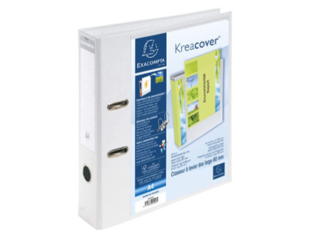 EXACOMPTA Classeur à levier Prem'Touch Kreacover, A4, blanc