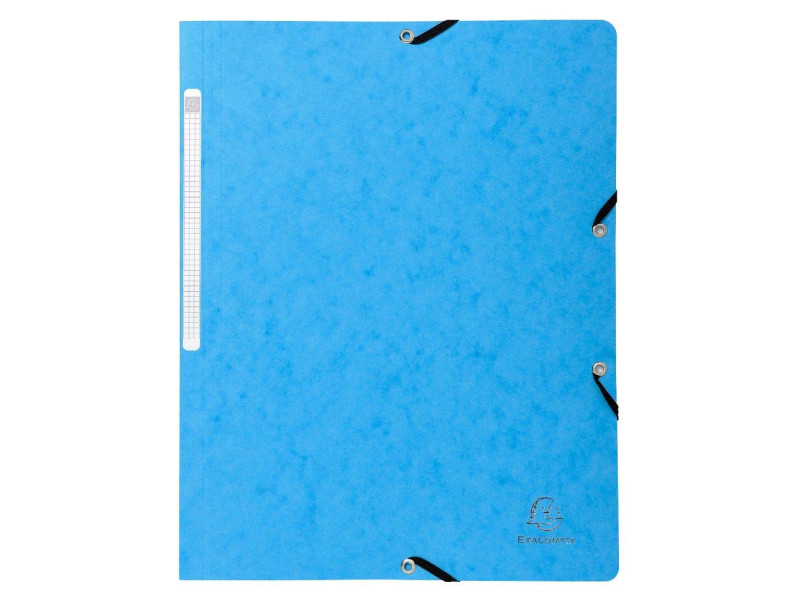 EXACOMPTA Chemise à élastiques, A4, carton, turquoise
