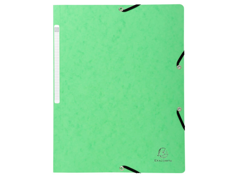 EXACOMPTA Chemise à élastiques, A4, carton, vert tilleul