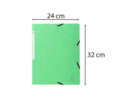 EXACOMPTA Chemise à élastiques, A4, carton, vert tilleul