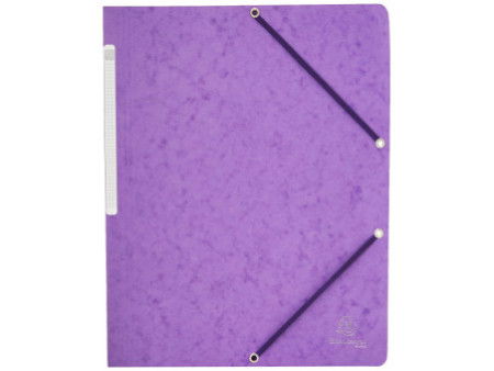 EXACOMPTA Chemise à élastiques, A4, carton, violet
