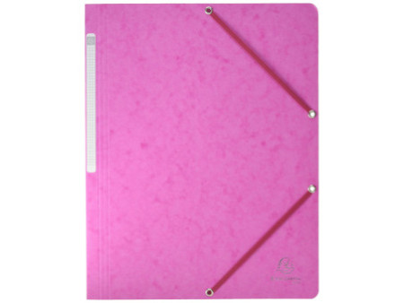 EXACOMPTA Chemise à élastiques, A4, carton, fuchsia