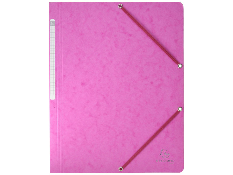 EXACOMPTA Chemise à élastiques, A4, carton, fuchsia