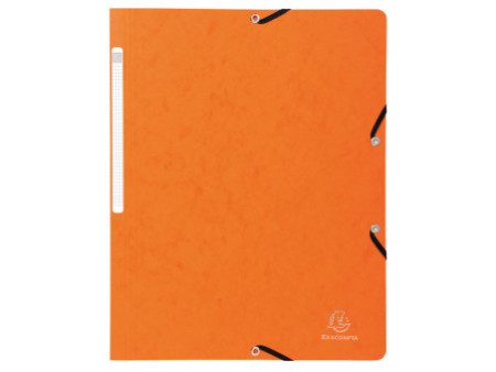 EXACOMPTA Chemise à élastiques, A4, carton, orange