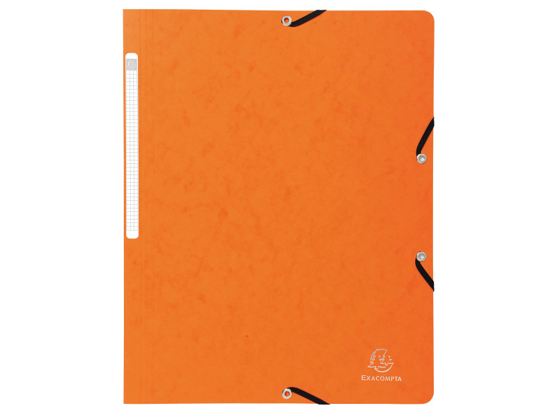 EXACOMPTA Chemise à élastiques, A4, carton, orange