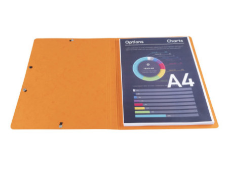 EXACOMPTA Chemise à élastiques, A4, carton, orange