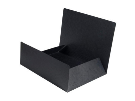 EXACOMPTA Chemise simple 3 rabats, A4, carton, noir