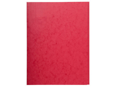 EXACOMPTA Chemise simple 3 rabats, A4, carton, rouge