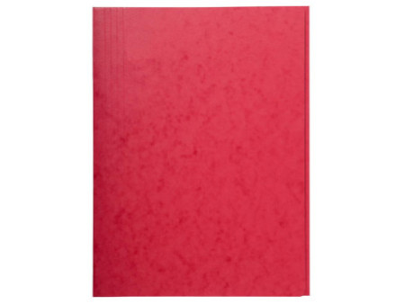 EXACOMPTA Chemise simple 3 rabats, A4, carton, rouge