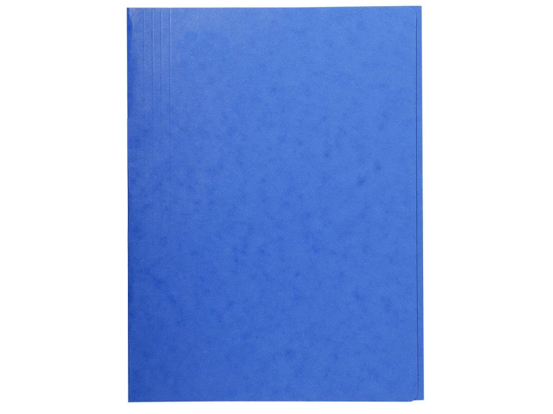 EXACOMPTA Chemise simple 3 rabats, A4, carton, bleu