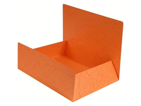 EXACOMPTA Chemise simple 3 rabats, A4, carton, orange