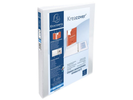 EXACOMPTA Classeur personnalisable Kreacover, A4 Maxi, blanc