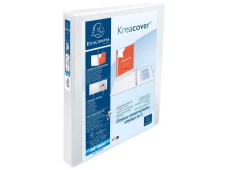 EXACOMPTA Classeur personnalisable Kreacover, A4 Maxi, blanc