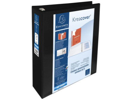 EXACOMPTA Classeur personnalisable Kreacover, A4 Maxi, noir