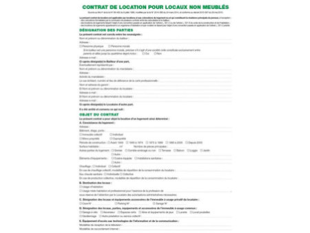 EXACOMPTA Feuille 'Contrat de location pour locaux non