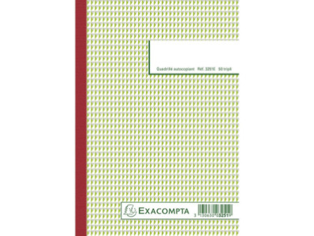 EXACOMPTA Manifold 'Quadrillé', 210 x 148 mm, tripli
