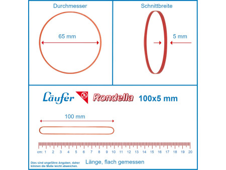 Läufer Bracelet élastique RONDELLA, 100 x 5 mm, 1.000 g