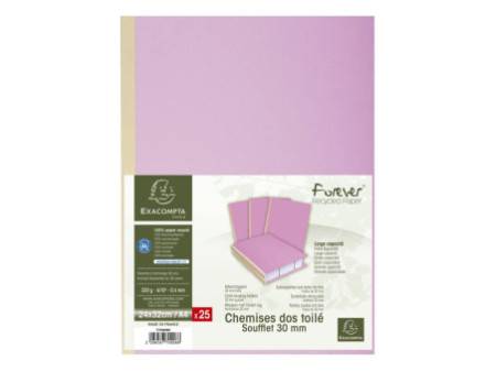 EXACOMPTA Chemise à soufflet, en carton, 320 g/m2, assorties