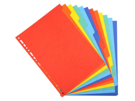 EXACOMPTA Intercalaires en carton, A4, 12 touches