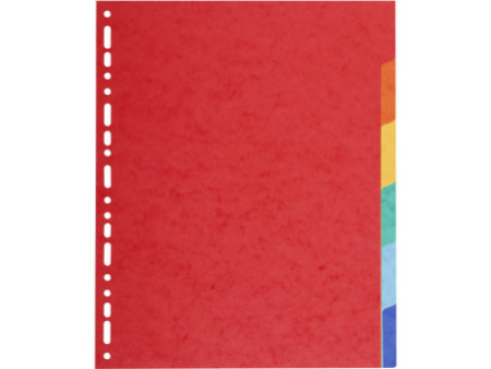 EXACOMPTA Intercalaires en carton, A4 Maxi, 6 touches
