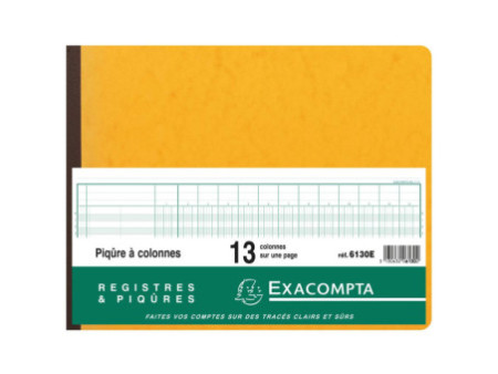 EXACOMPTA Piqûre à colonnes, 13 colonnes, 31 lignes