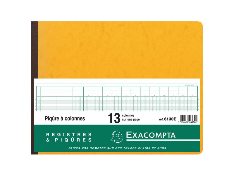 EXACOMPTA Piqûre à colonnes, 13 colonnes, 31 lignes