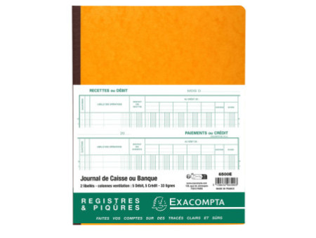 EXACOMPTA Piqûre 'Journal de caisse ou banque', 320 x 250 mm