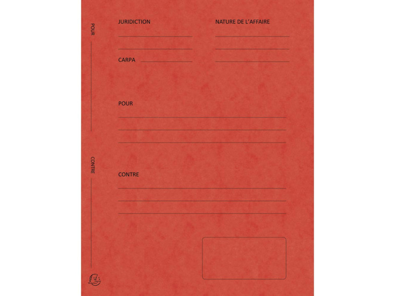 EXACOMPTA Dossiers de plaidoirie 'Pour / Contre', rouge