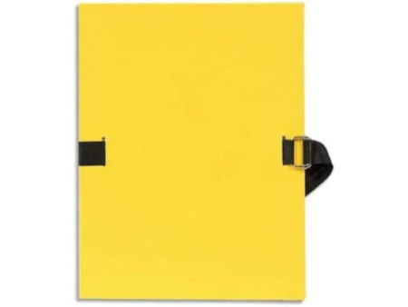 EXACOMPTA Chemise à dos extensible, A4, carton, jaune