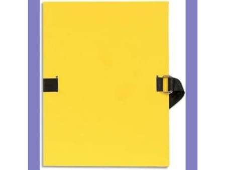 EXACOMPTA Chemise à dos extensible, A4, carton, jaune