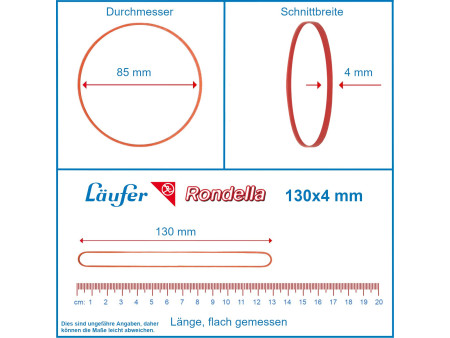 Läufer Bracelet élastique RONDELLA, 130 x 4 mm, 1.000 g