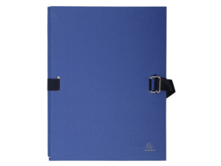 EXACOMPTA Chemise à dos extensible, A4, carton, bleu marine