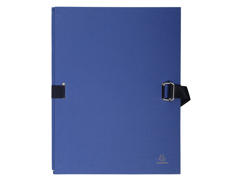 EXACOMPTA Chemise à dos extensible, A4, carton, bleu marine