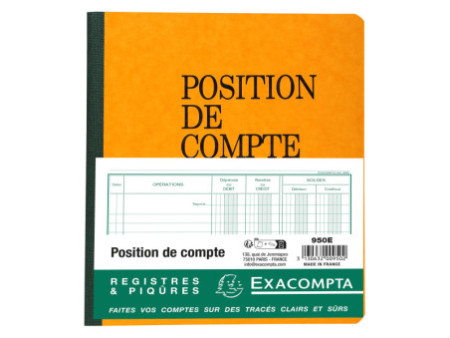 EXACOMPTA Piqûre 'Position de compte', 210 x 190 mm