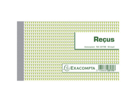 EXACOMPTA Manifold 'Reçus', 105 x 180 mm, dupli
