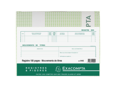 EXACOMPTA Registre 'Mouvements de titre', 240 x 320 mm