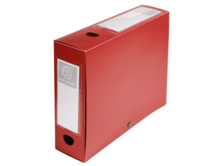 EXACOMPTA Boîte d'archives à pression, PP, 80 mm, rouge